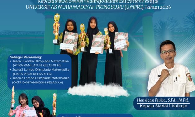 Siswa SMAN 1 Kalirejo Sapu Bersih Juara Olimpiade Matematika, Pidato dan News Casting di Education Festival 2026 UMPRI